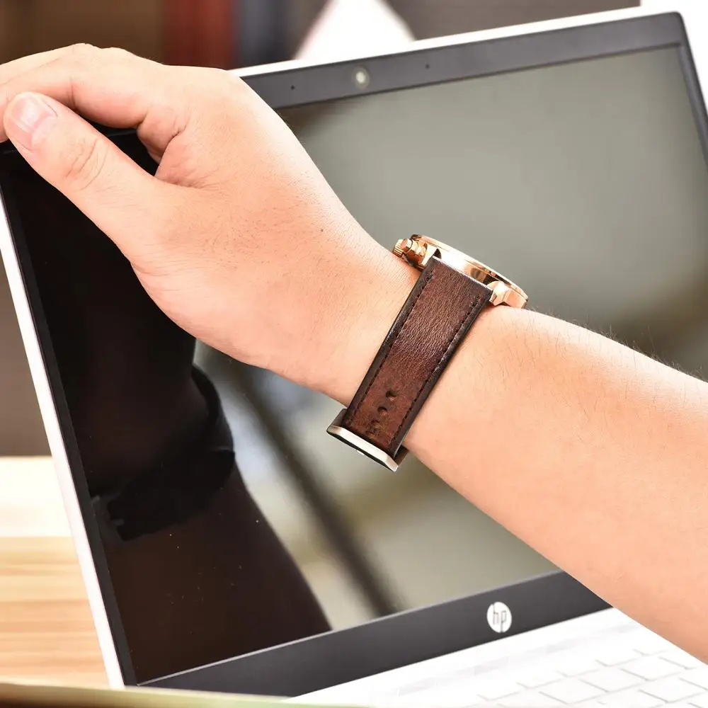 BEAFIRY Genuine Leather Watch Band 18mm 20mm 22mm 24mm Quick Release Watch Straps Watchbands Belt Brown Blue  Grey for Men Women