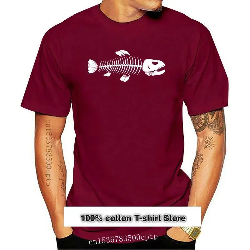

Camiseta de esqueleto de pescado para hombres, mujeres y niños, camiseta personalizada larga, huesos de trucha, nueva