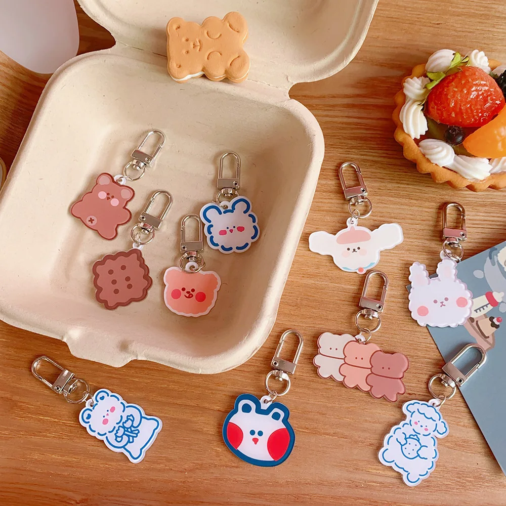 В виде милого героя аниме медведь брелок принт с героями мультфильмов Kawaii