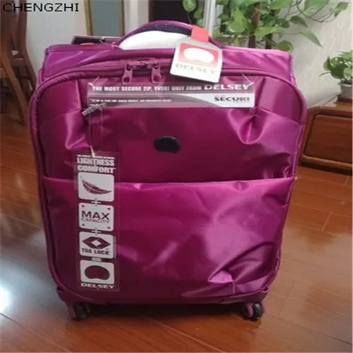 CHENGZHI 2" 24" 29 дюймов ультра-светильник чемодан на колесиках водонепроницаемый багаж на колесиках коробка для посадки Модный Дорожный чемодан на колесиках - Цвет: purple