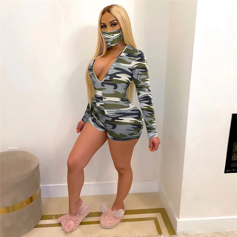 

Vintage Leopard V Neck Fitness Biker Playsuits Long Sleeve Sexy Fashion Rompers Womens Jumpsuits Skinny Autumn Slim Playsuit Hot