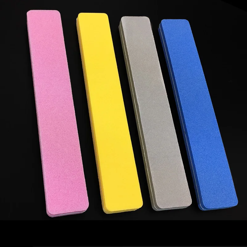5pcs Nailfile Sponge Sandpaper Nail Buffer Emery Board Files 100/180 Sanding Foam Buffering Random Color | Красота и здоровье