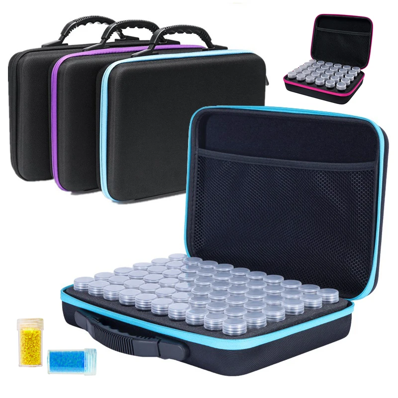 

15/30/60/120 Bottles diy Diamond Painting tools Box Accessories Storage Carry Case diamant painting tools Container Bag
