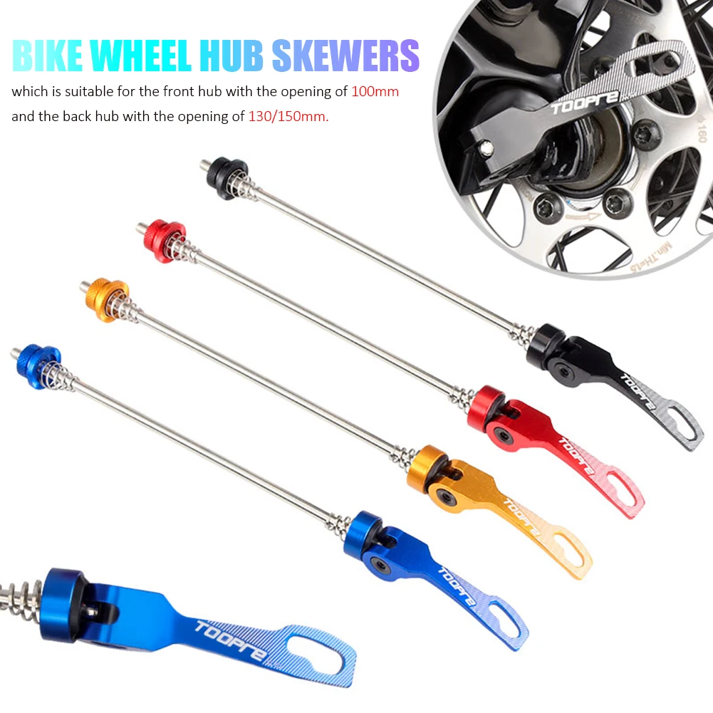 

MTB Road Bike Bicycle Universal Hub Quick Release Lever Skewers 9x100/130-150mm Ultralight Quick Release Bicycle Wheels Lock