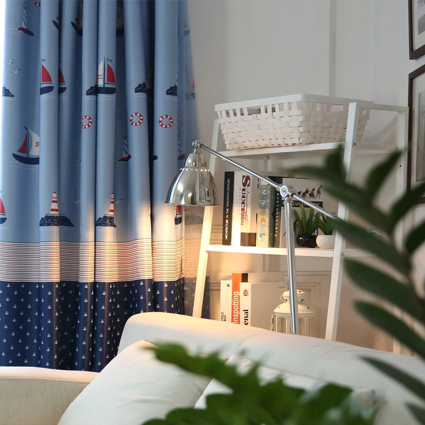 Шторы блэкаут голубые/розовые на заказ занавески для спальни мальчиков и девочек