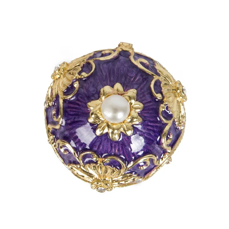 QIFU, роскошный faberge яйцо металлическая коробка для бижутерии домашний декор для украшения стола