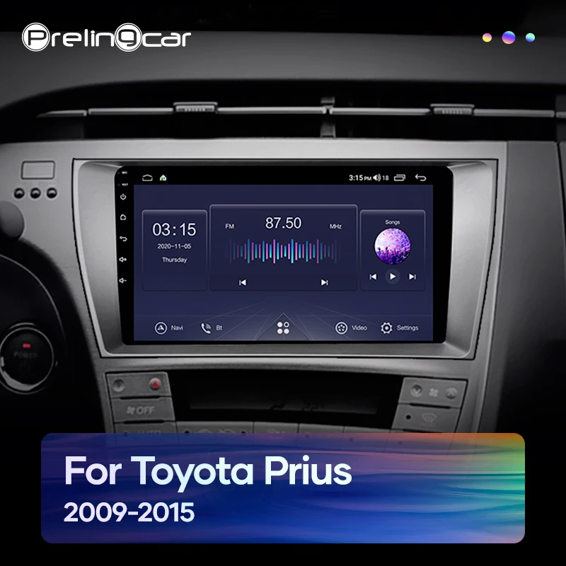 Автомобильная Мультимедийная система Prelingcar автомагнитола на Android 10 для Toyota Prius 2010