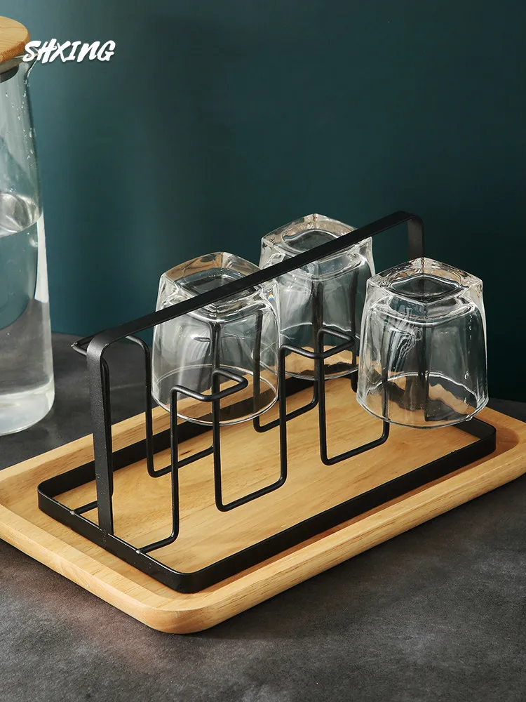 

Домашняя кружка держатель перевернутая стойка для слива чашки держатель для стакана для воды стеклянная стойка для стакана для воды сливна...