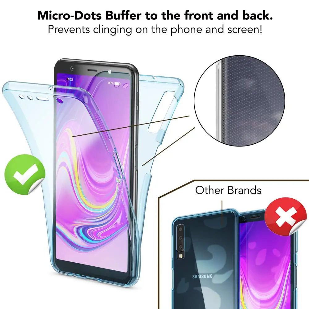 Чехол с полным покрытием 360 градусов для Redmi Note 9 Pro Max 9S 8T 8A 8 7A 6A 5A 4X прозрачный