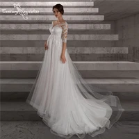 boho wedding dress for pregant women lace appliques maternity bridal gowns plus size bride dress vestido de noiva
