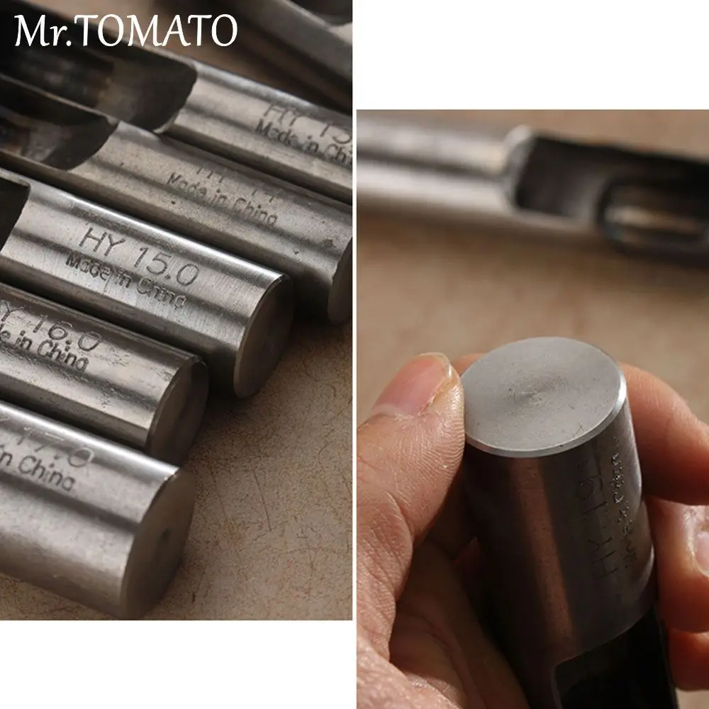 

HY Hole Hollow Punch Set 11pcs 0.5-10mm Round Punch Hand Made Leather Tools Supplies Belt Craft for choose