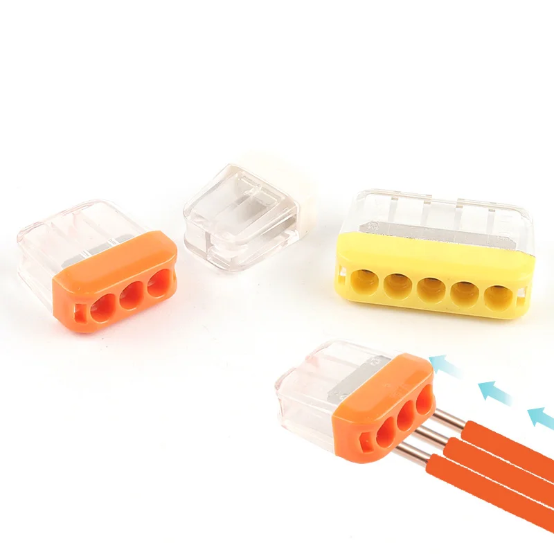 

Mini Quick wire splicing Connector 2/3/5 pin Fast Easy Wire Splicing Connector Push-in Conductor Wiring Connector AWG 20-14