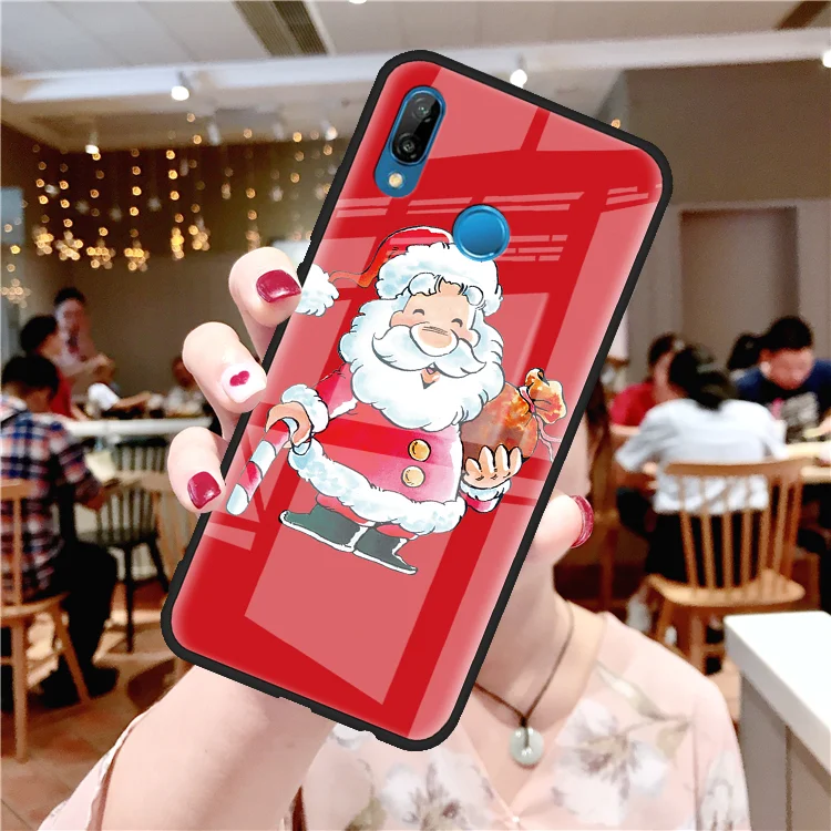sdlrzd Чехол Merry Christmas Tree из закаленного стекла для huawei P10 P30 Nova 5 4 3 3i P Smart P20 P9 Plus mate 30 20 10 Pro Lite 20X X - Цвет: sdlrzd