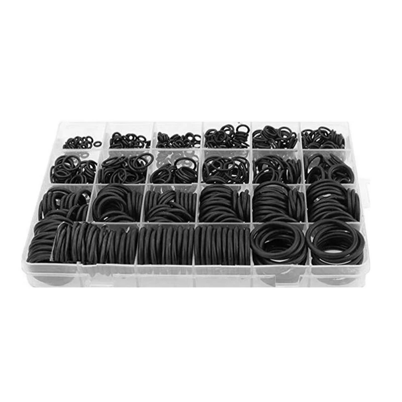 

New 740Pcs Rubber O-Ring Kit 24 Sizes Seals for Garages, Ordinary Plumbers