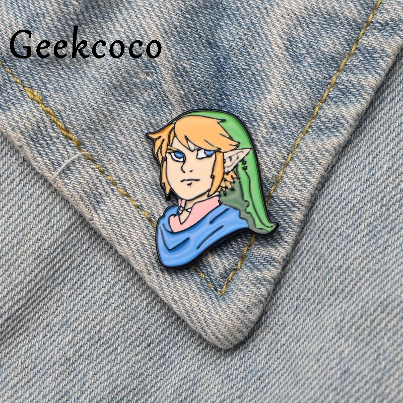 Legend of zelda, эмалированная булавка из металлического сплава цинка, трендовая медаль, эмблема на рюкзак, рубашку, одежду, сумку, броши, Значки для мужчин и женщин J0048