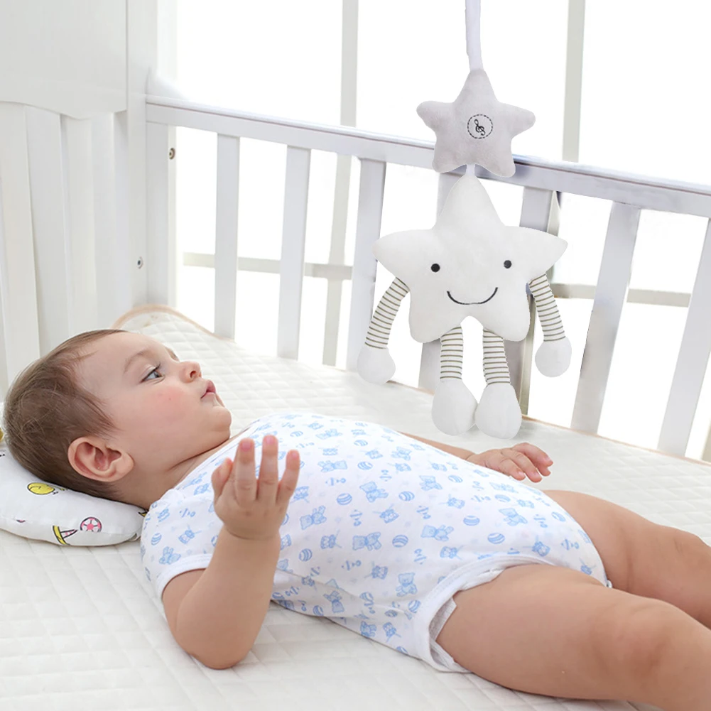 

Младенцы Новорождённые с мультипликационным принтом «Звезда» автокресло колокольчики подвесное кольцо из плюша, автомобильное кресло, му...