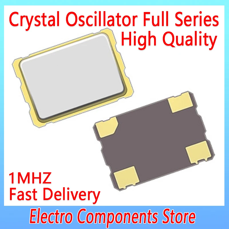 5Pcs/Lot SMD Active Crystal Oscillator 4 Pin OSC Quartz Oscillator 7*5mm 7050 1.000MHZ 1MHZ 3.3V Clock Crystal Oscillator Units