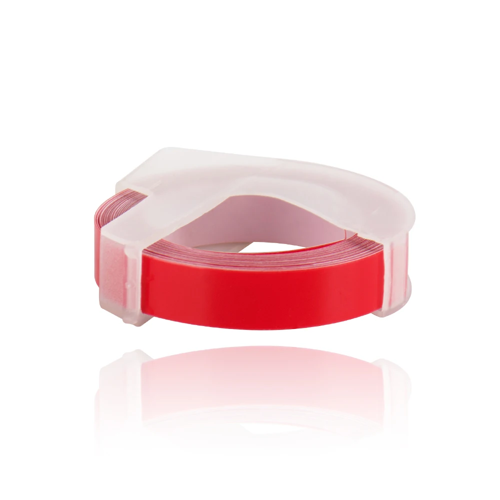 4 рулона Dymo 9 мм * 3 м красная лента для тиснения модель 1610 ручная машина этикеток