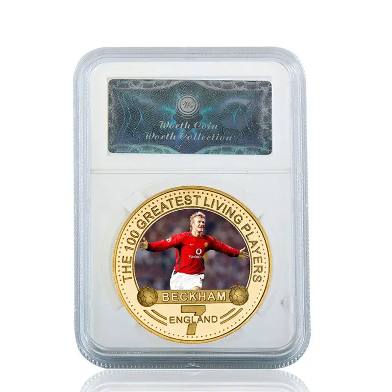 Позолоченные памятные монеты в виде футбольной звезды коллекционные с
