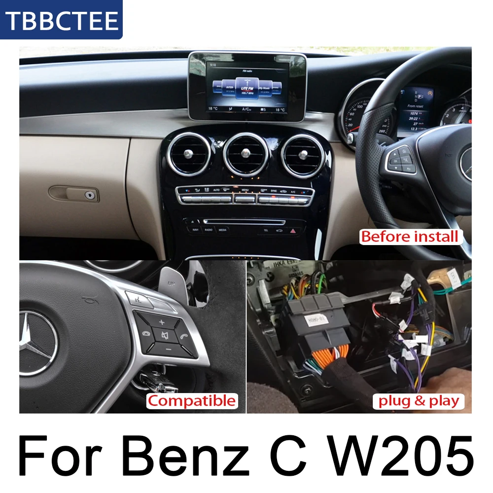 Для Mercedes Benz C class 2015 ~ 2019 NTG автомобильный Android радио gps мультимедийный плеер стерео