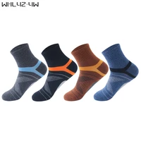 5 pairslot cotton mens short socks compression breathable contrast color standard good quality athletic sport socks hot sell