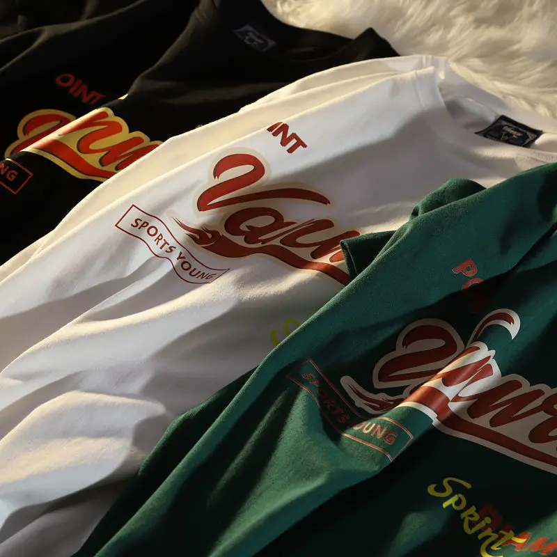 

Cotton Material Classic Retro Letters Printing T Shirts Women Loose Summer Tshirts 2021 New Brand Streetwear Harajuku Teens Tops