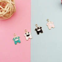 20pcs kawaii baby clothing enamel charms for jewelry making earring zinc alloy clothes hanger pendants necklace bracelet finding