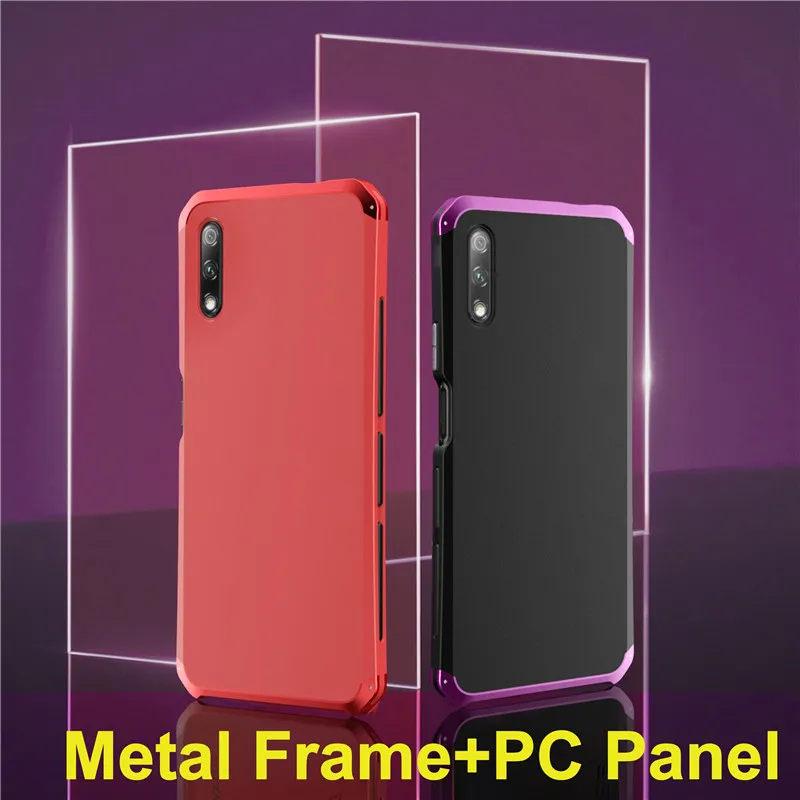 Противоударный металлический армированный чехол для Honor 9X Pro роскошный с