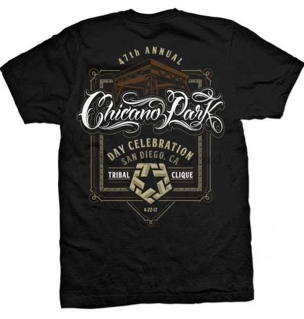 Tribal gear Original Chicano Park Script Мужская футболка |