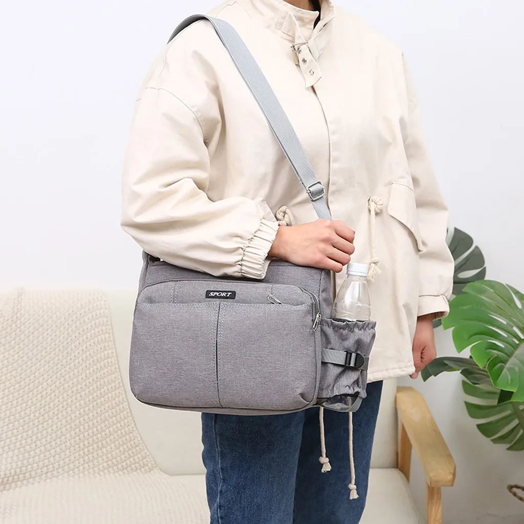 Сумка мессенджер на плечо унисекс нейлоновая деловая многофункциональная