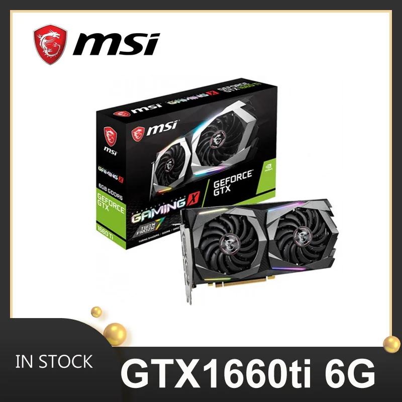 

Msi GTX 1660 ti 6g 192bit gddr6 nvidia geforce graphics CARDS BTC eth card on GXT 1060 1650 1050ti gpu