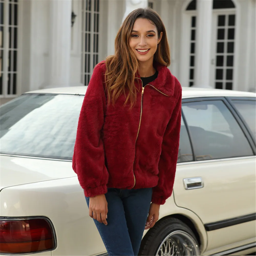 Женская Толстая теплая куртка из искусственной норки осенне-зимнее пальто на