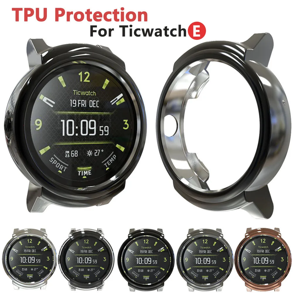 Защитный силиконовый чехол из ТПУ для Ticwatch E Smart watch сверхтонкие мягкие Аксессуары