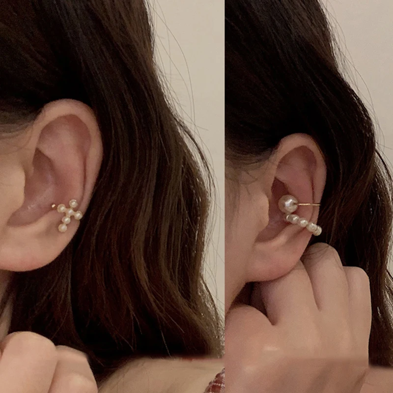 Набор жемчужных круглых клипсов GHIDBK в стиле бохо для женщин изящный набор с