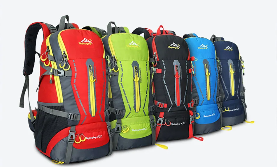 45L Men Women Climbing Travel Riding Sport Bag Water Resistant Rucksack Outdoor Camping Hiking Backpack Military Tactical Bags