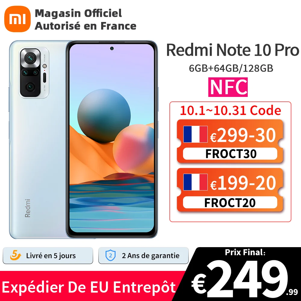 Xiaomi Redmi Note 10 Pro смартфон 6 ГБ 64 Гб/128 | Мобильные телефоны и аксессуары