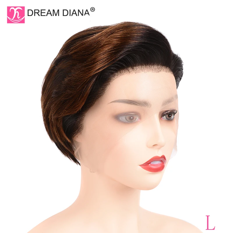 DreamDiana, Омбре, 13x4, парик на кружеве, Омбре, прямой Боб, парик на кружеве, Реми, бразильский кружевной парик, 8 дюймов, человеческие волосы, парики с низким коэффициентом