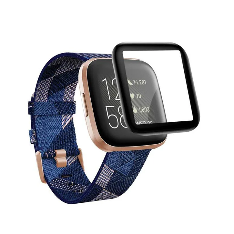 

3D Curved Edge Full Coverage Soft Protective Film Cover Protection For Fitbit Sense/Versa 3 Watch Versa3 Screen Protector Case