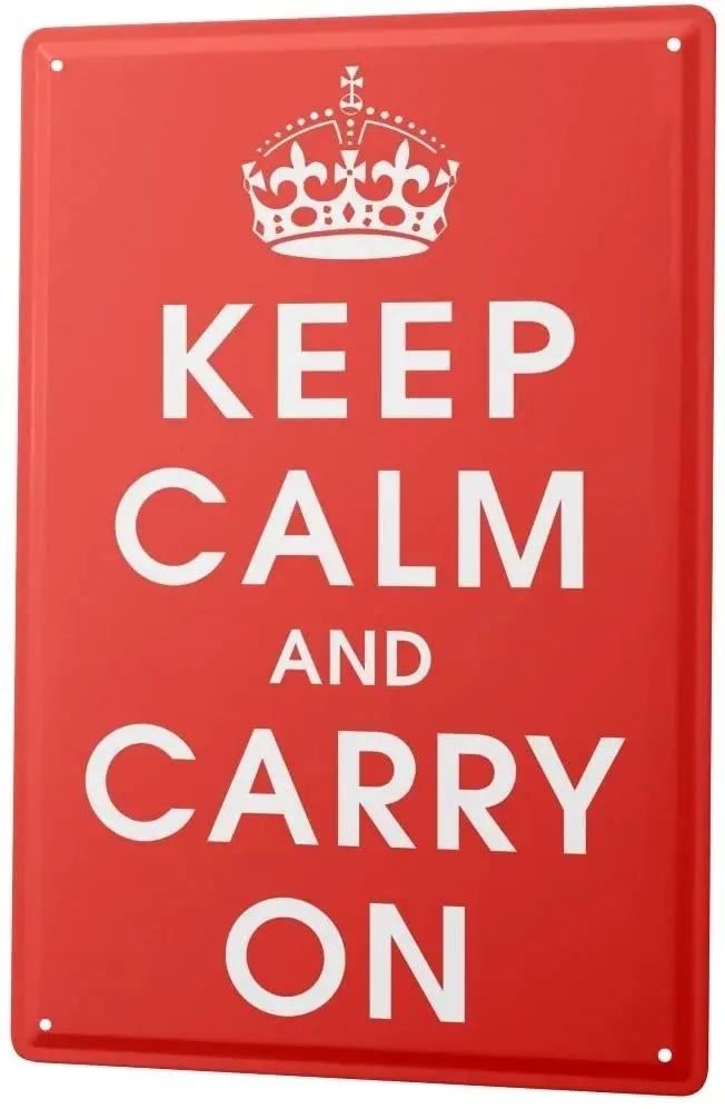 

SINCE 2004 Tin Sign Metal Plate Decorative Sign Home Decor Plaques Sayings Keep Calm and Carry on Crown Rot Metal Plate 8X12