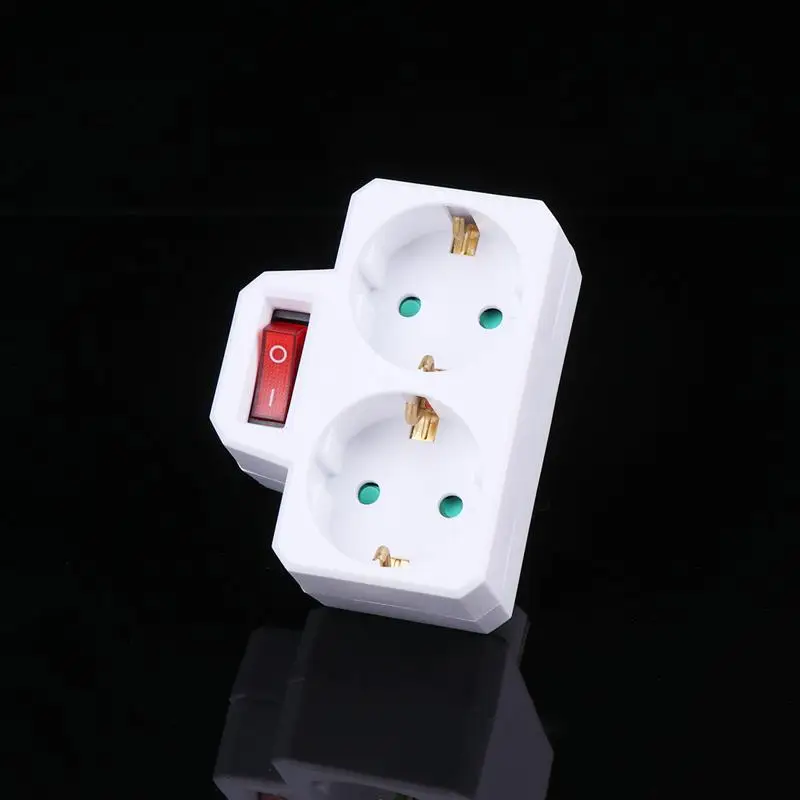 Европейская штепсельная вилка 16 А 250 В С переключателем 2 контакта дорожная