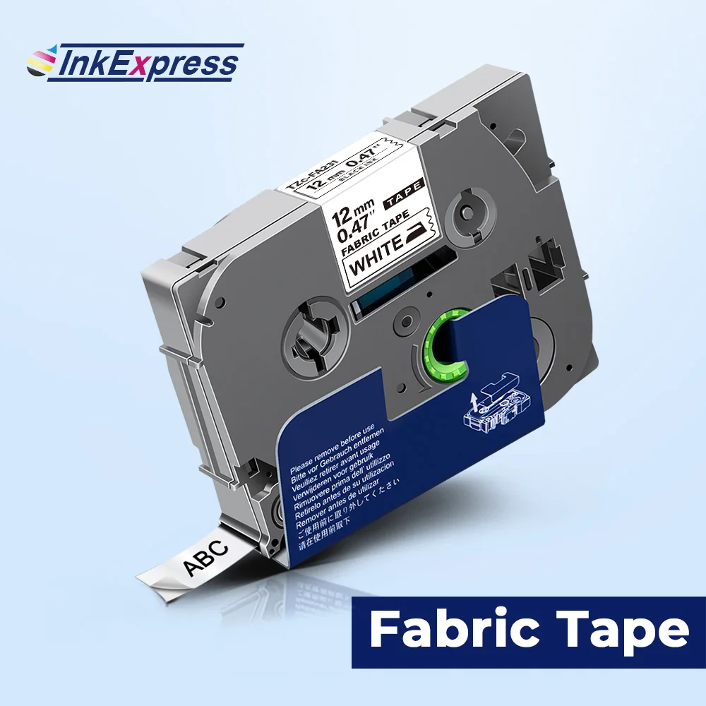 12 мм лента для нанесения этикеток на ткань TZ FA231 совместимая с маркировочной