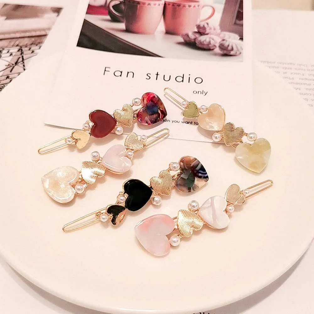 Милые шпильки для волос с уксусной кислотой и сердечком металлические заколки