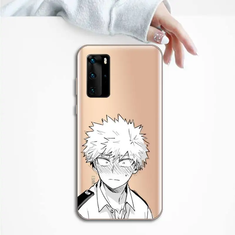 

Anime My Hero Academia Phone Case Transparent for Huawei P20 P30 P40 honor 8 10i P smart 2019 Samsung A71 A21S S10 20 plus