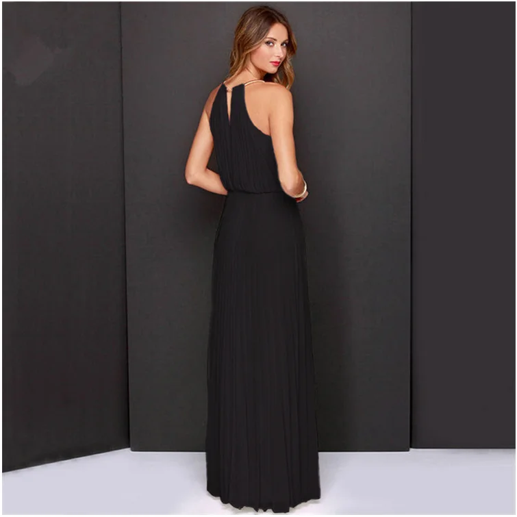 Стильное летнее женское модное тонкое шифоновое платье Stop без рукавов