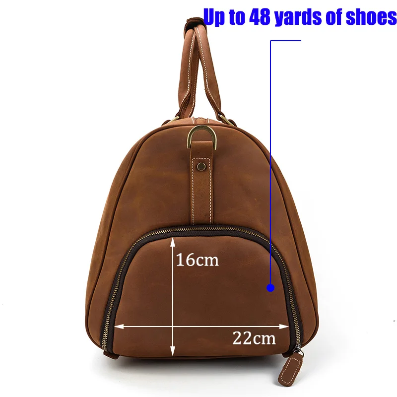 Дорожная сумка из натуральной кожи для мужчин винтажный спортивный мешок