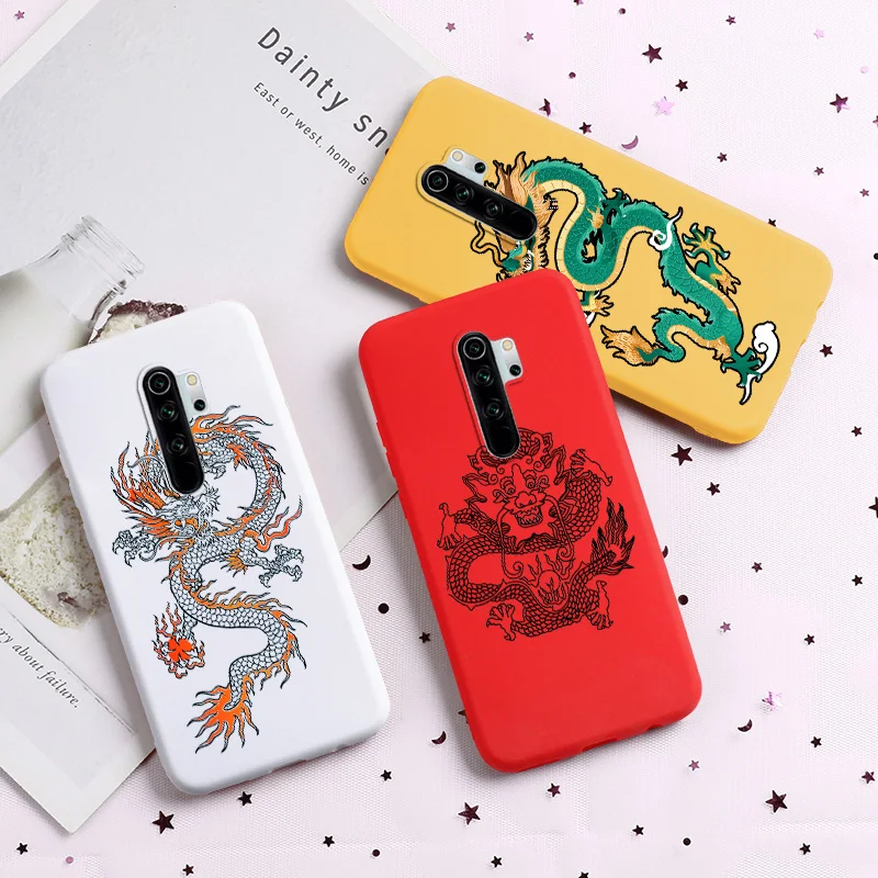 Dragon Case For Xiaomi Redmi Note 8 Pro Cases Silicon Funda Redmi Note 11 10 9 8 9C NFC 9A 9T 9S 10s 11s 8T 8APoco X3 X4 Cover
