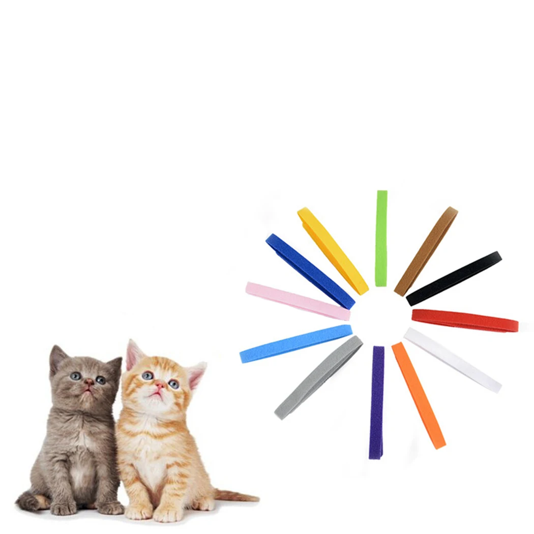 12 шт многоцветные ошейники для питомцев универсальный Многоразовый ошейник ID