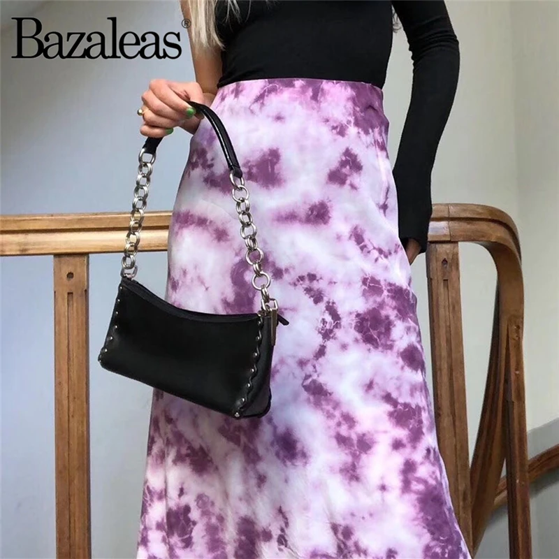 Bazaleas винтажные женские юбки с эластичной резинкой на талии Франция фиолетовый и