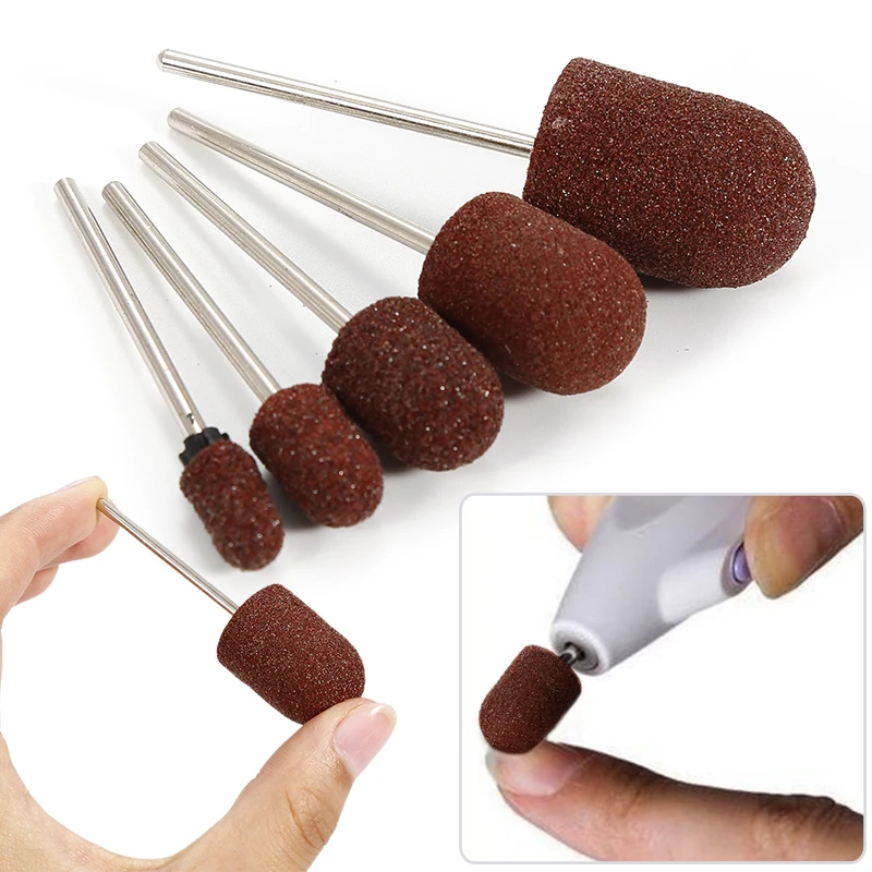1/5pcs Nail Drill Sanding Caps Cuticle Clean Burr For Salon Manicure Pedicure Art Accessoires Tool Remove Polish | Красота и здоровье