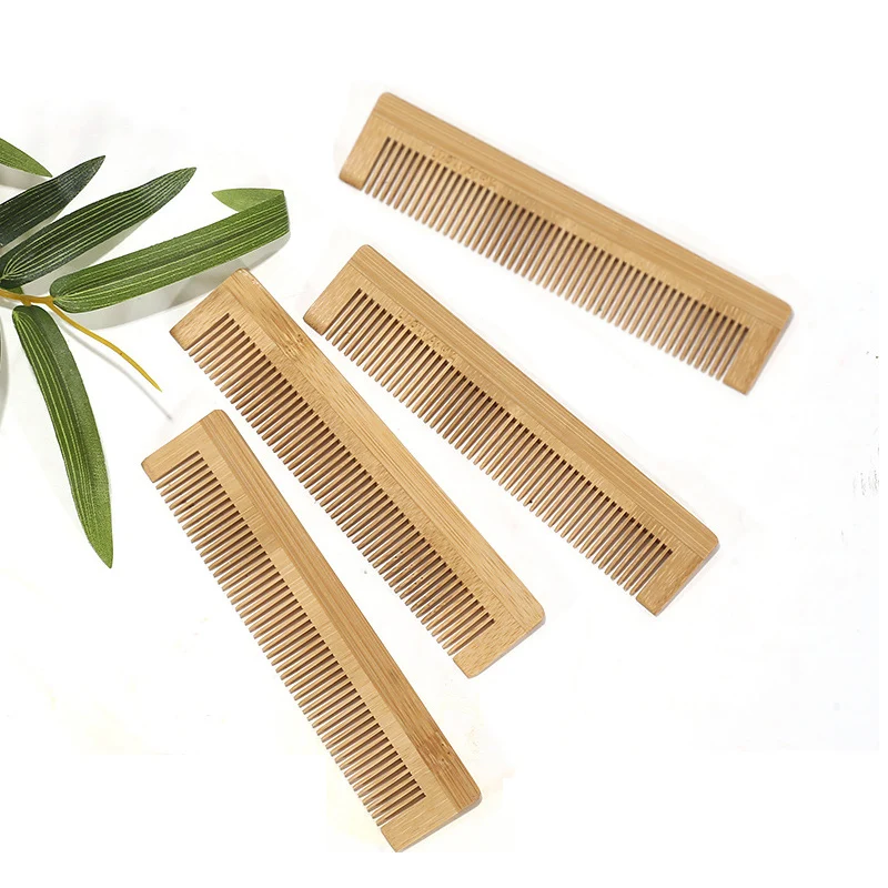 

Оптовая продажа, 100 шт., Бамбуковая расческа, деревянная щетка для волос, щетки для ухода за волосами и красоты, спа-массажер, бамбуковая расческа для волос, инструменты для ухода за кожей